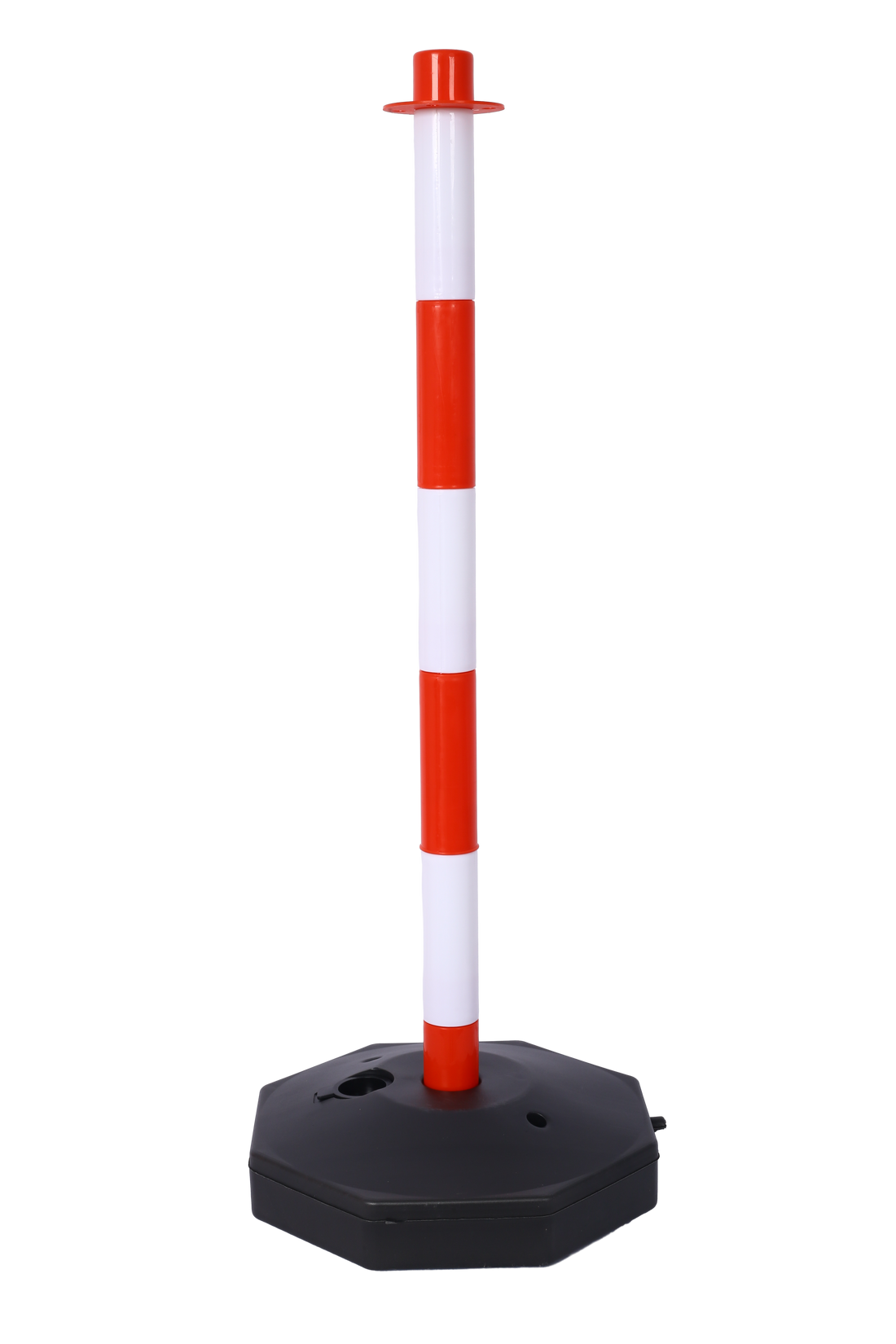 6 Pack Traffic Delineator Post Cones With Fillable Base, Adjustable Plastic Safety Barrier With 5Ft Plastic Chain, Outdoor And Indoor Crowd Control Stanchion For Traffic Control And Warning W R White Red Plastic