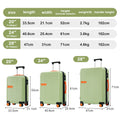 Hardshell Luggage Sets 3 Pcs Contrast Color Suitcase With Spinner Wheels And Tsa Lock 20