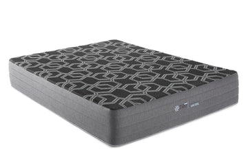 12" Smooth Top Hybrid Medium Plush Queen Mattress Black Foam Spring Queen