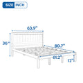 Platform Bed Frame With Headboard, Wood Slat Support, No Box Spring Needed, Queen, White Old Sku:Wf191420Aak Queen White Pine