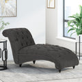 Chaise Lounge Charcoal Fabric 1 Seat