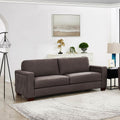 Marciano Performance Sueded Leather Sofa Chocolate Down Filling Genuine Leather 2 Seat