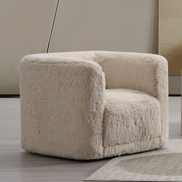 Beige Swivel Accent Chair Beige Primary Living Space Linen