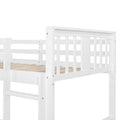 Twin Over Twin Bunk Bed With Slide And Ladder, White Old Sku:Lt000108Aak Twin White Plywood