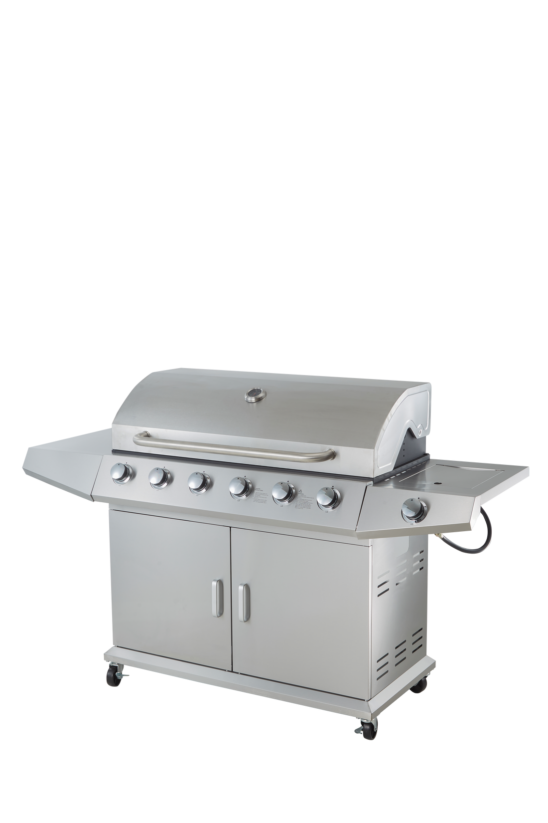 Propane Grill 6 Burner Barbecue Grill Stainless Steel Gas Grill Silver Garden & Outdoor Stainless Steel