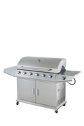 Propane Grill 6 Burner Barbecue Grill Stainless Steel Gas Grill Silver Garden & Outdoor Stainless Steel