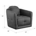Butler Gray Swivel Accent Chair Gray Foam Engineered Wood