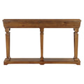 Oak Console Table With Bottom Shelf Oak Primary Living Space Shelves Rectangular Mdf