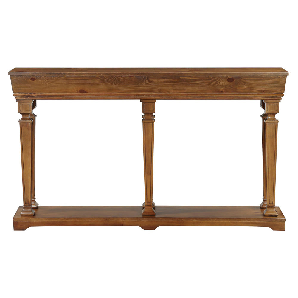 Oak Console Table With Bottom Shelf Oak Primary Living Space Shelves Rectangular Mdf