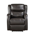 Modern Living Room Furniture 1Pc Power Reclining Chair Brown Faux Leather Upholstery Plush Seating Solid Wood Frame Brown Faux Leather Wood Primary Living Space Modern Plywood,Solid Wood