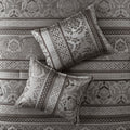7 Piece Jacquard Comforter Set Grey Cal King California King Grey Polyester