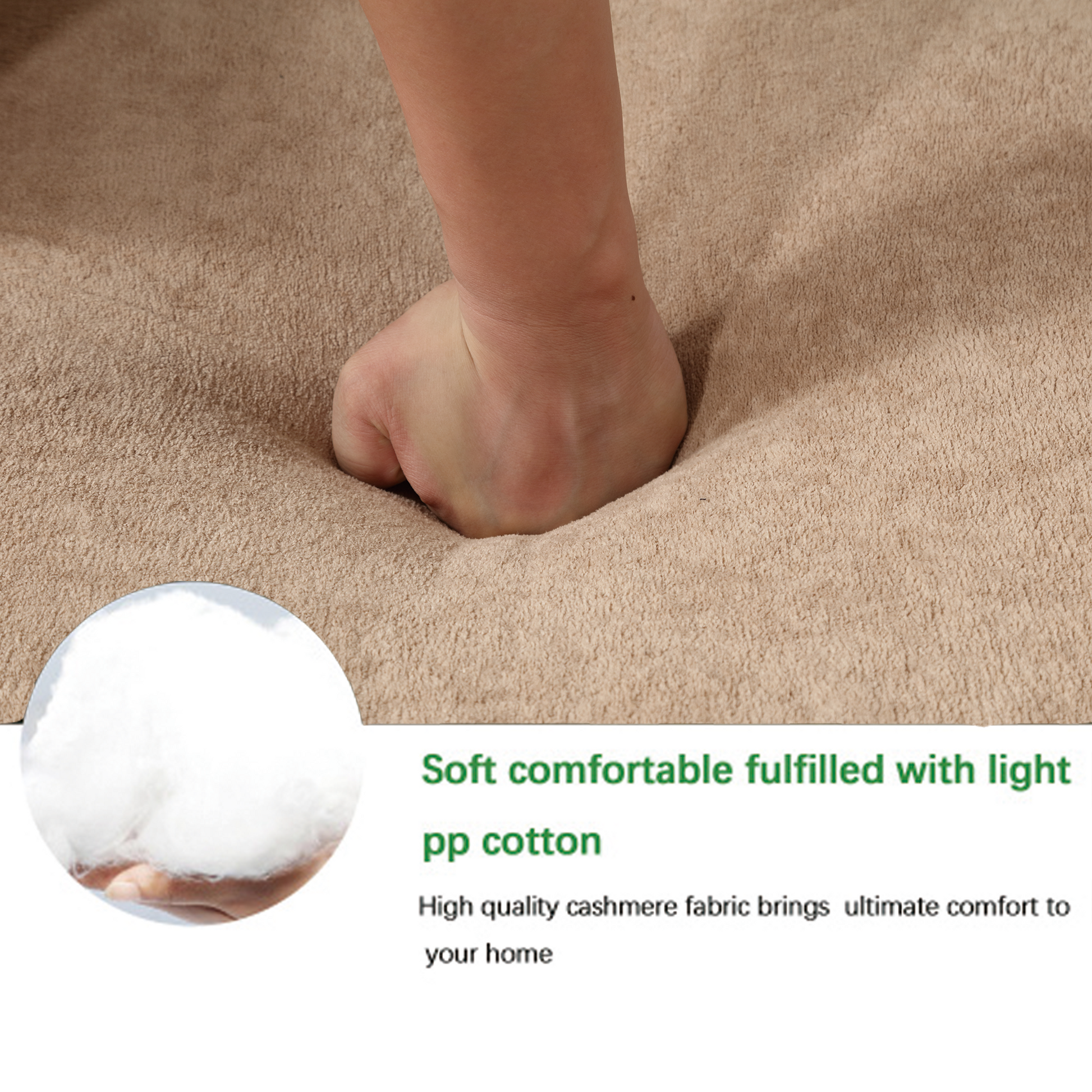 Modular Combination Living Room Sofa Set, Modern Minimalist Sofa, Free Installation Sofa, L Shaped, Italian Minimalist Tofu Block Sofa, Left Hand Facing,Terrycloth Fabric, Light Brown Light Brown Polyester Primary Living Space Soft Modern Polyester 3