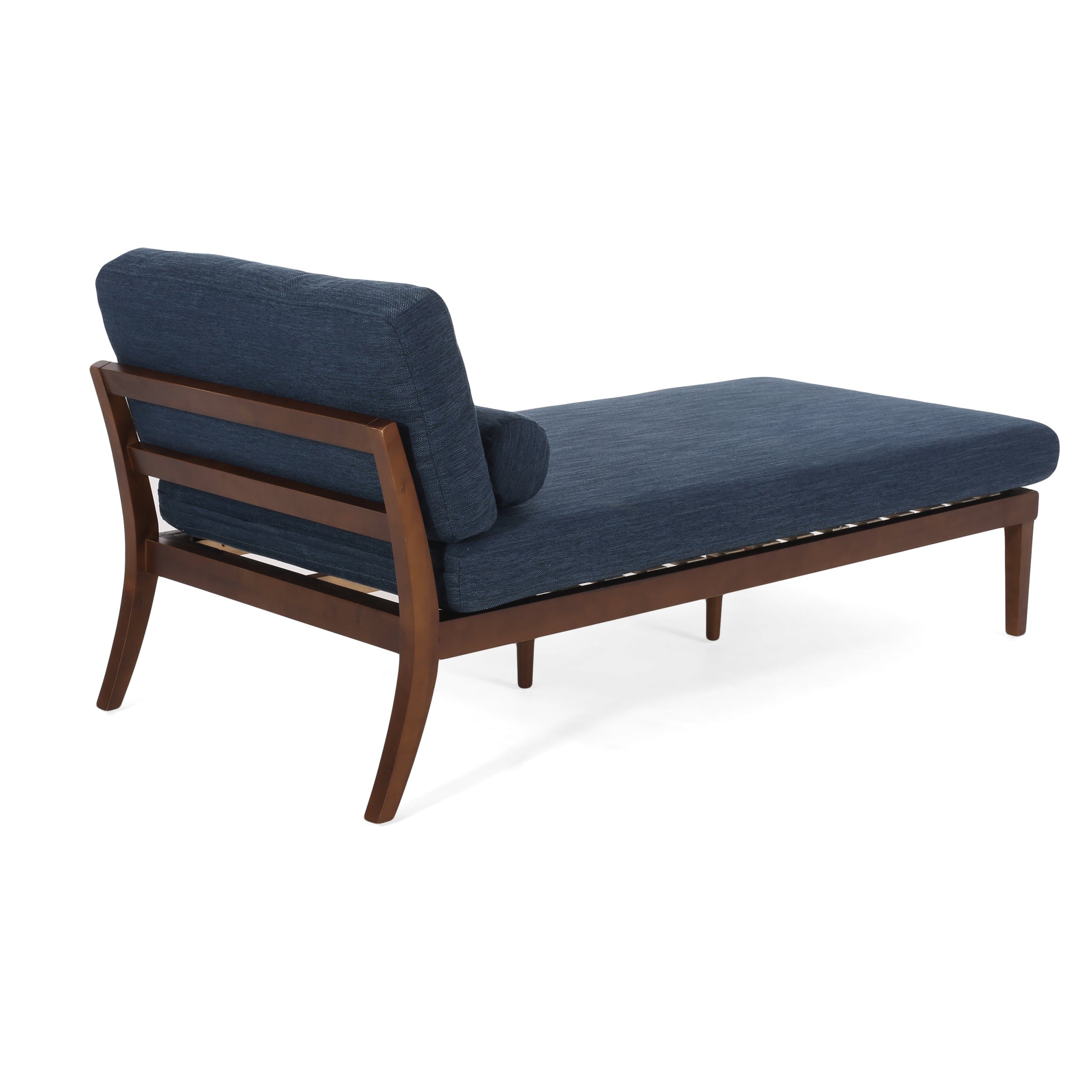 Chaise Lounge Navy Blue Fabric