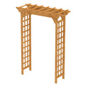 Wooden Arbor, Wedding Arch For Ceremony, Wood Trellis For Plant Climbing, Christmas Decor Pergola For Garden Backyard Yellow Solid Wood