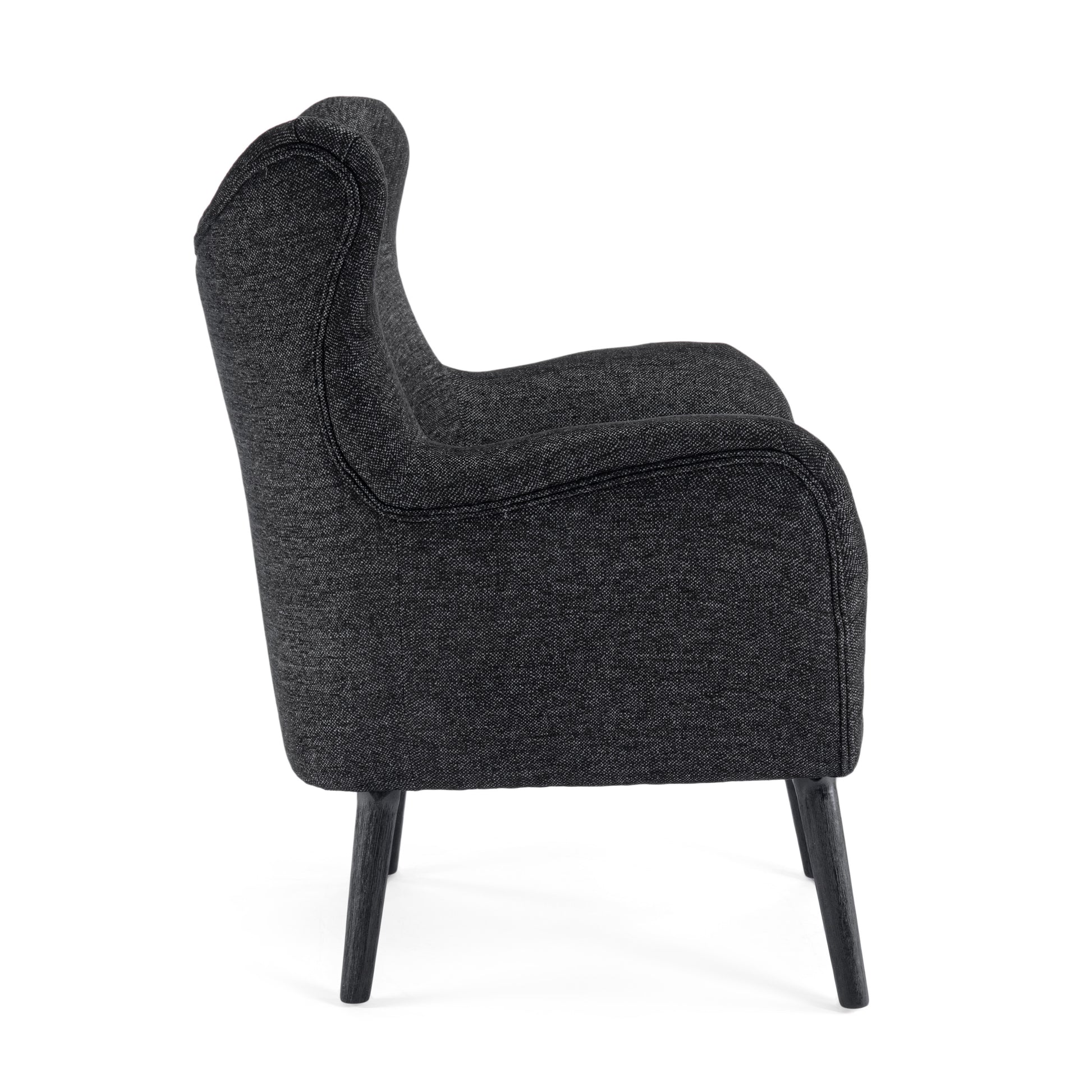 Arm Chair Black Fabric