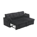 United We Win Furniture, Modular L Shaped Sofa, Modular Long Sofa With Reversible Chaise Lounge, Sofa Bed, Sleeper Sofa, Modular Sofa Combination With Storage Seats. Black Velvet 3 Seat