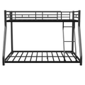 Metal Twin Over Full Bunk Bed Heavy Duty Sturdy Metal Noise Reduced Safety Guardrail Cpc Certified No Box Spring Needed Twin Black Metal Metal