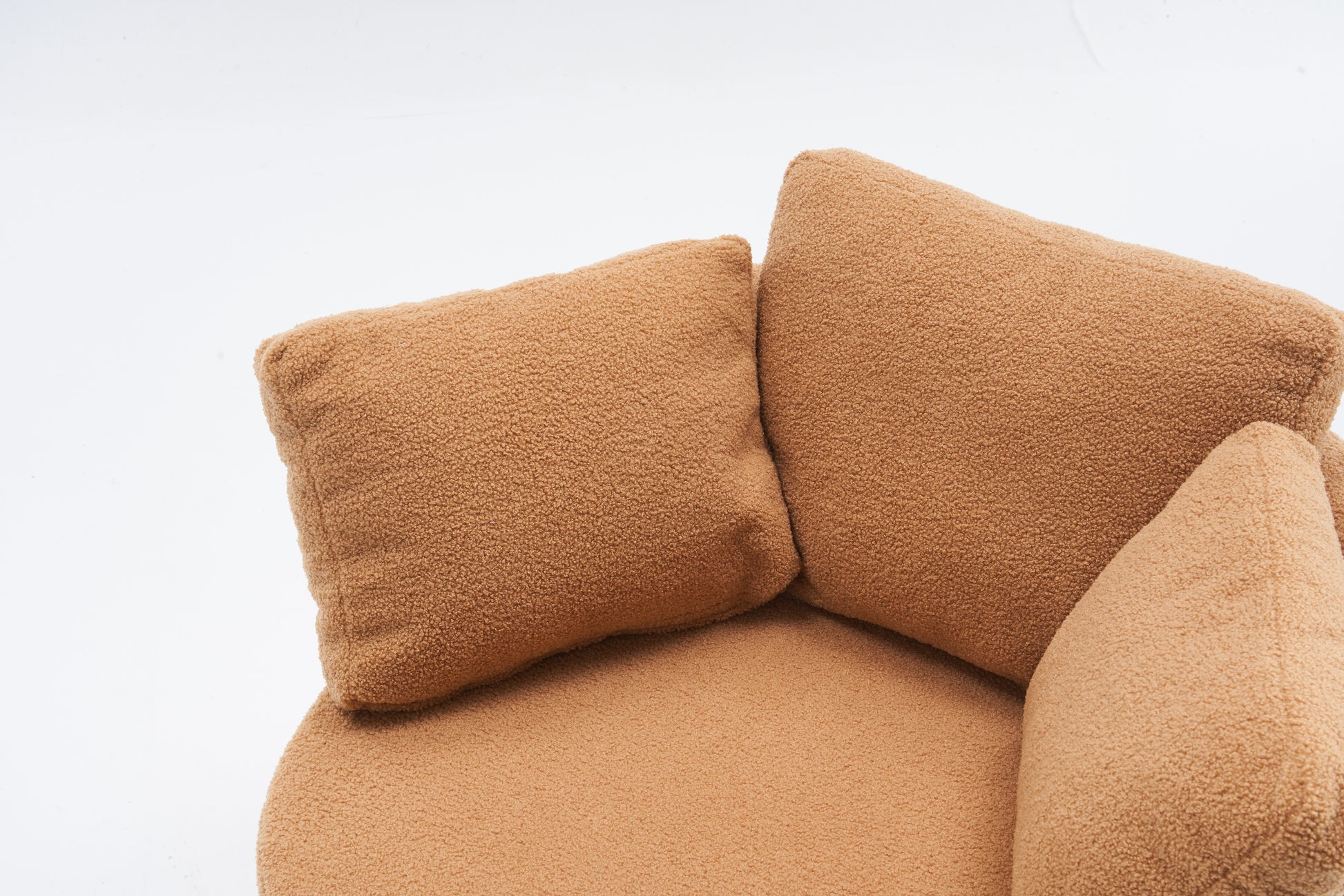 029 Teddy Fabric Swivel And Storage Chair With Back Cushion For Living Room,Khaki Khaki Primary Living Space Modern Foam Teddy