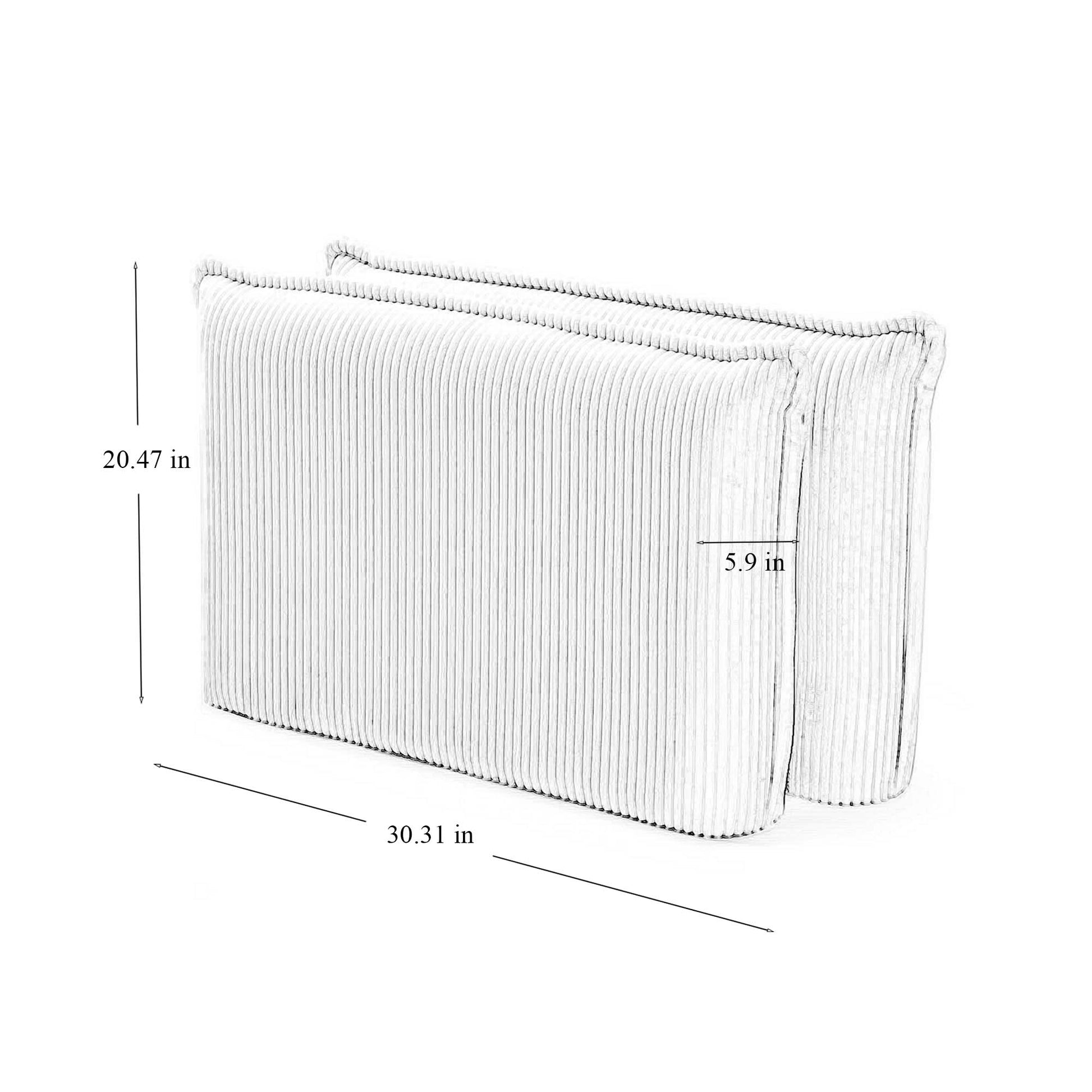 Sofa With Wide Arms For 2 Seater, 3 Seater And 4 Seater Sofas, Beige Corduroy Fabric Beige Corduroy 1 Seat