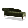 Samuel Tufted Roll Arm Chaise Lounge, Olive Green Performance Velvet Olive Green Foam Velvet