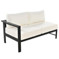 U Shaped Multi Person Outdoor Sofa Set, Suitable For Gardens, Backyards, And Balconies. White Seats 6 Aluminum