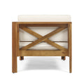 Alcove Lshape Sofa Set, Beige Beige Seats 4 Acacia Wood