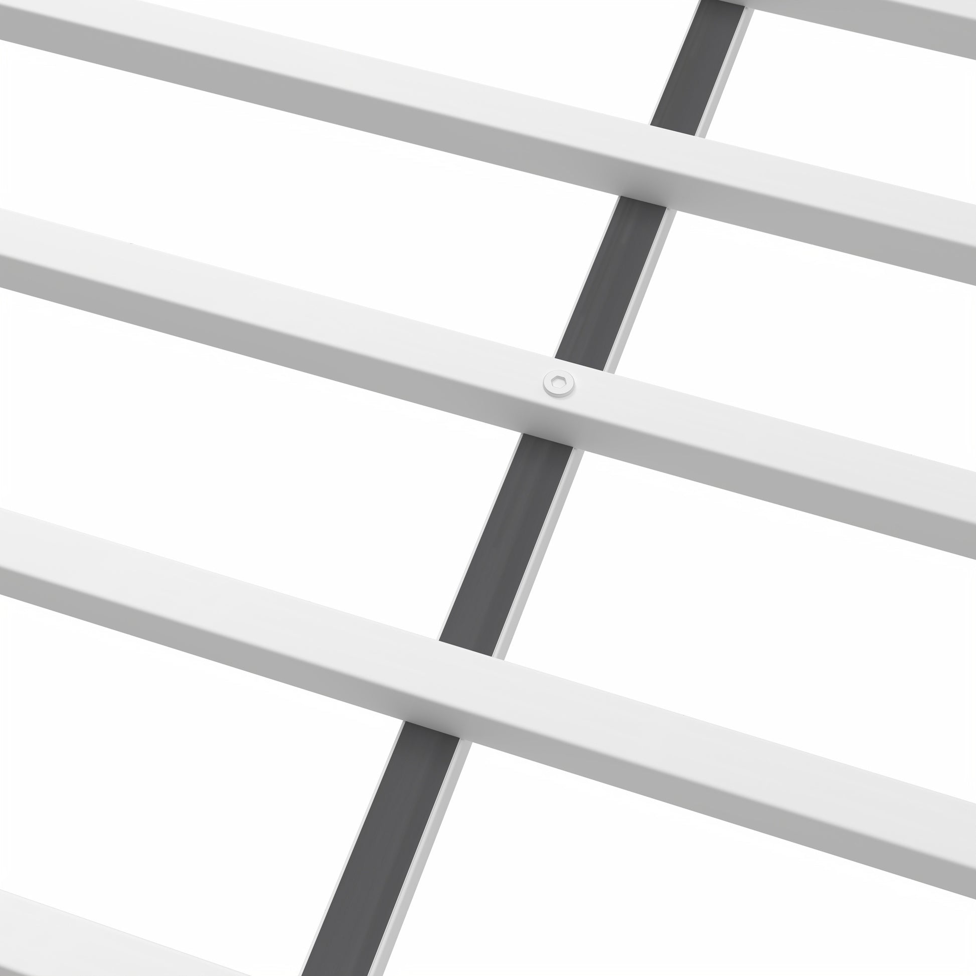 Heavy Duty Sturdy Meta Twin Over Twin With Trundle Bunk Bed L Noise Reduced Safety Guardrail No Box Spring Needed,White Box Spring Not Required Twin White Metal