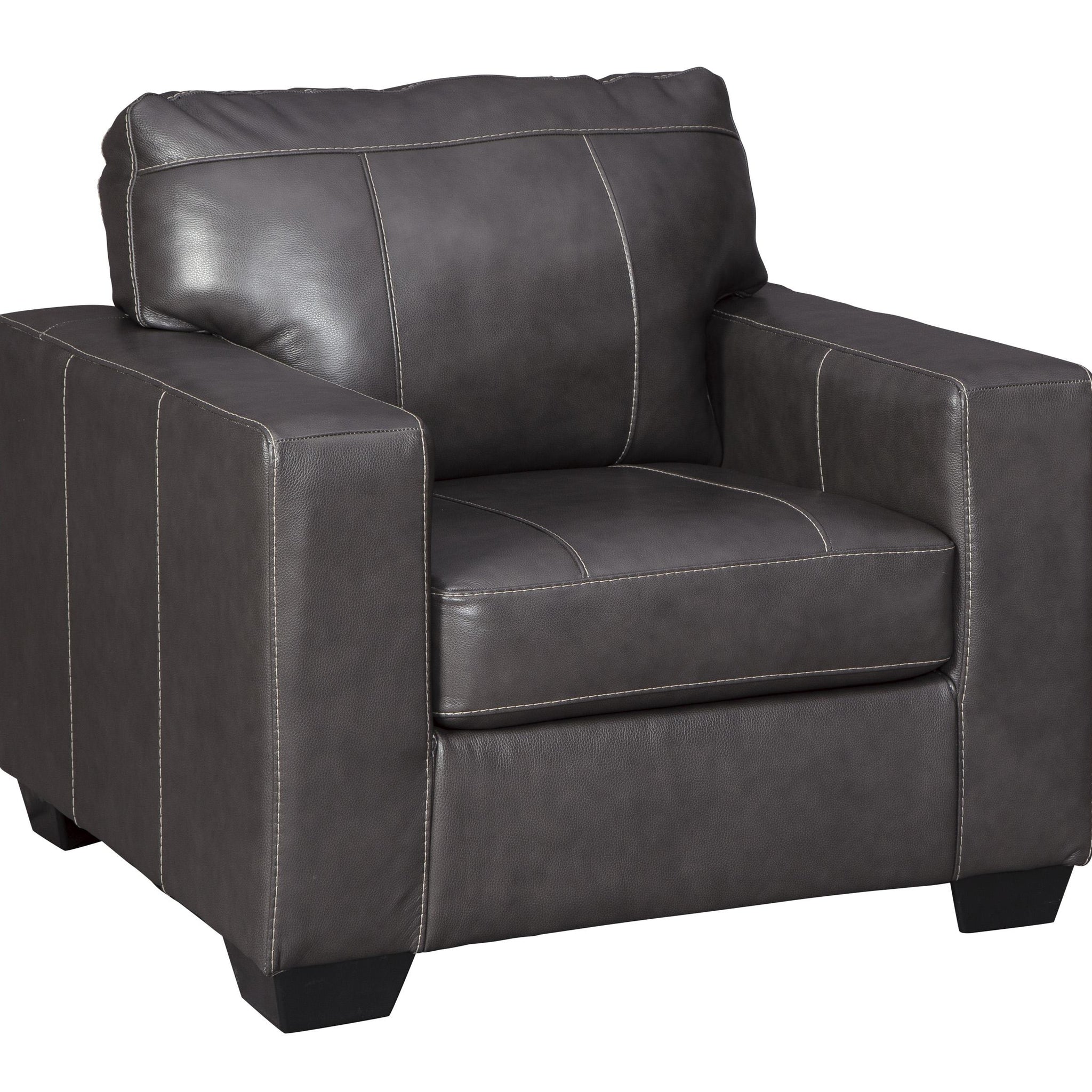 Traditional Old School Leather Box Shaped Chair And A Half With Stitch Details, Black Black Wood