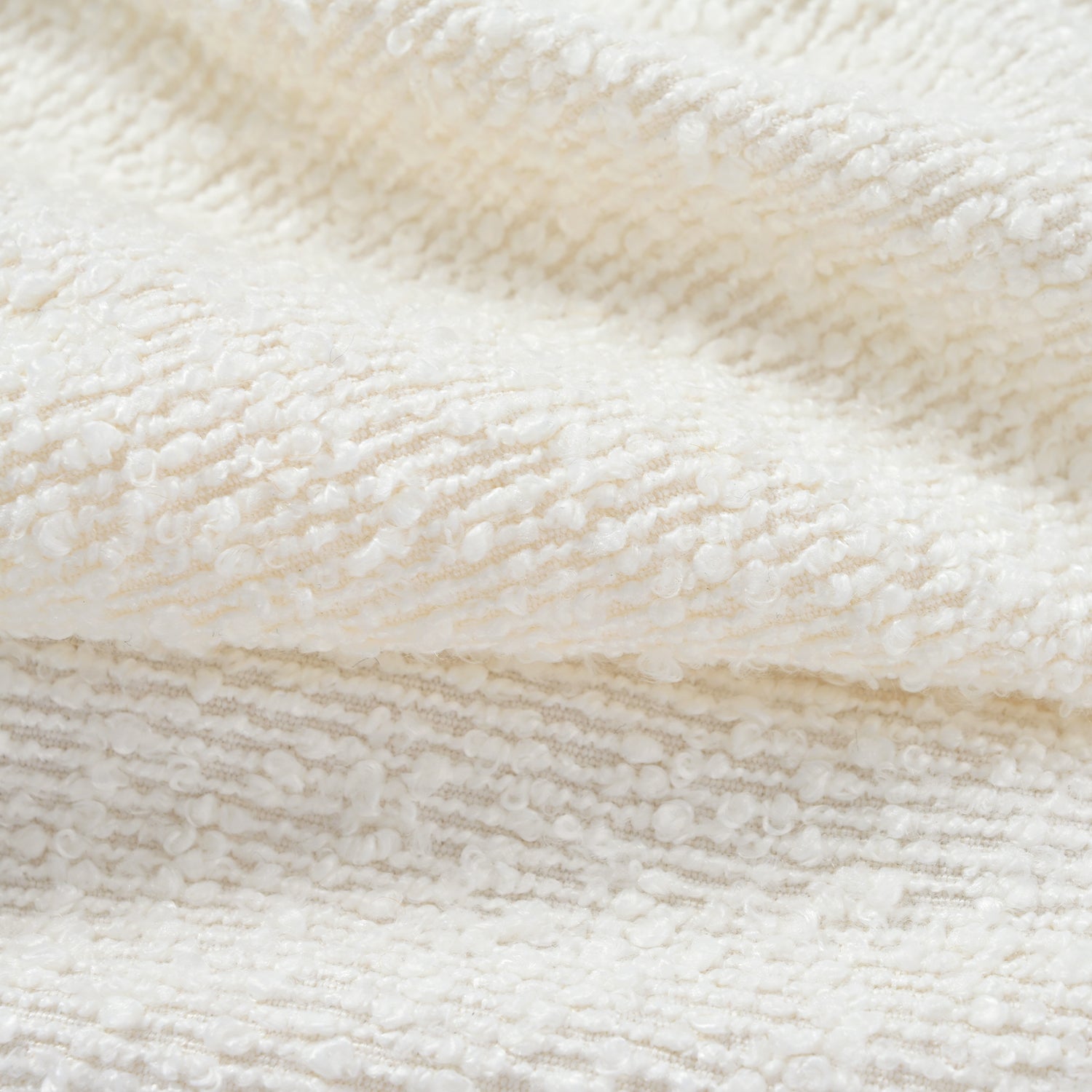 Mirod Sleek Right Angle Armrests, Ergonomic Lumbar Support, Square Wooden Block Legs, Inclined Seat For Comfort, Artistic Statement Piece For Living Room,Bedroom And Study White Boucle