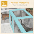 Pawhut Cat Tunnel Outdoor, Wooden Cat Tube With Combinable Design, 8 Doors, 98