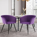 Ts Stripe Dinding Chair Purple Velvet