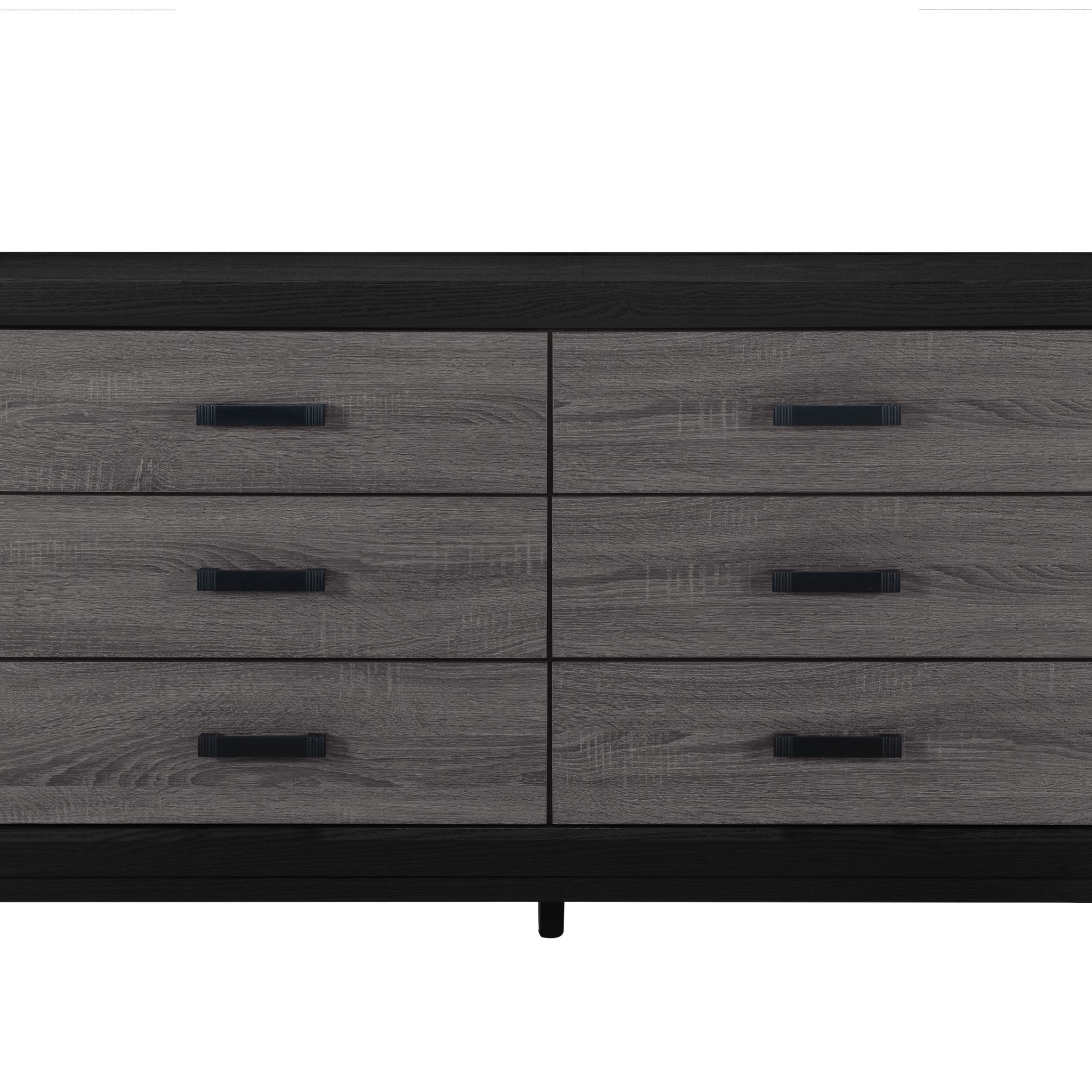 Soluto Grey And Black Dresser Black Gray Solid Wood Mdf