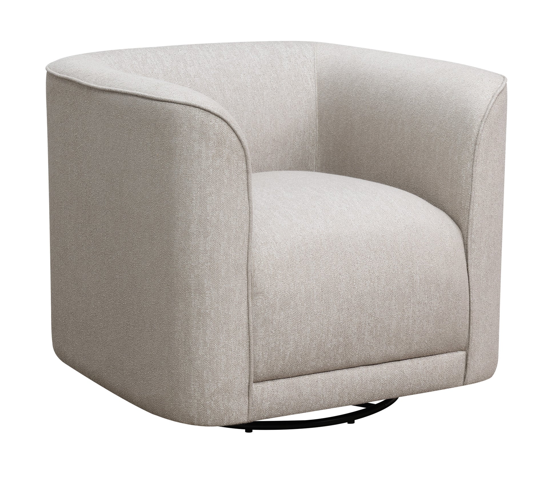 Brella Tan Swivel Accent Chair Tan Foam Engineered Wood