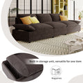 119.5'' 3 Seater Sofa With 2 Storage Unitsfor Living Room, Office, Apartment Gray Polyester 3 Seat