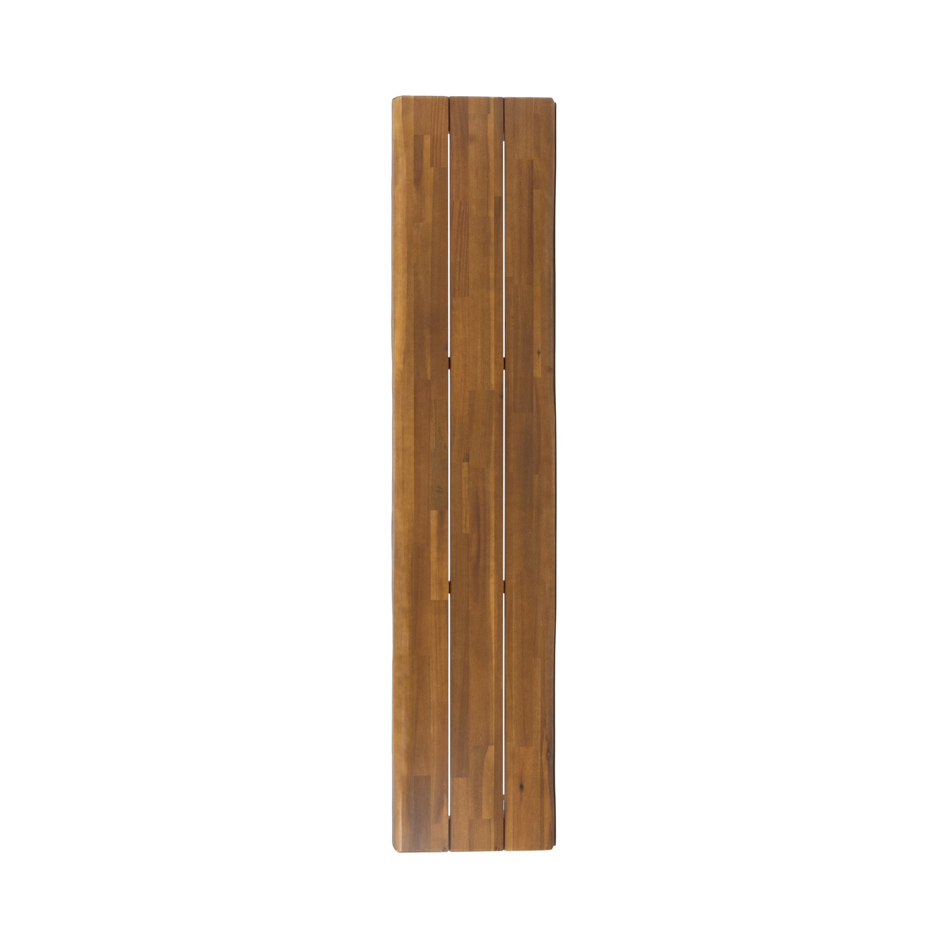Zion Industrial Wood And Metal Rectangular Bench Teak Wood