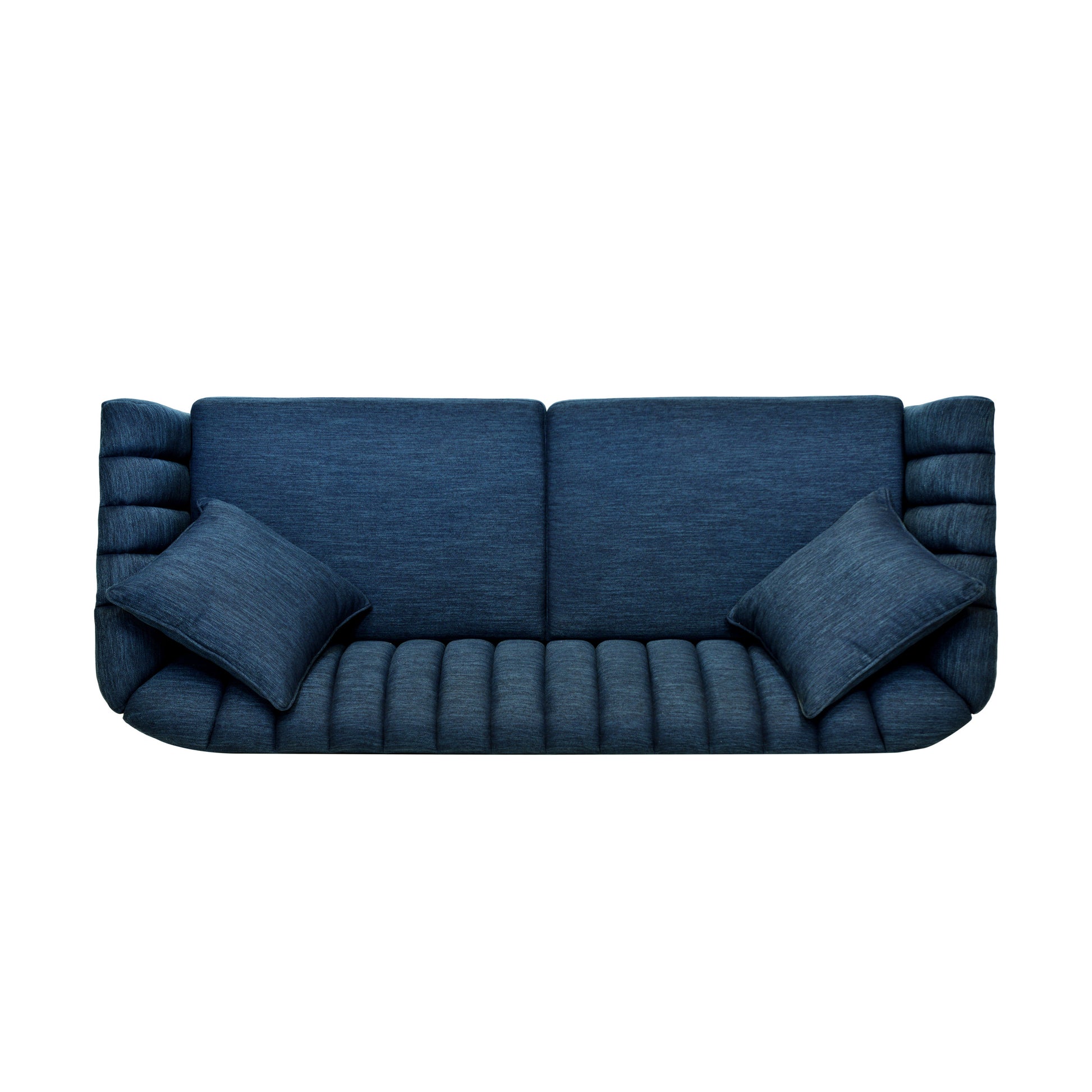 3 Seater Sofa Navy Blue Fabric