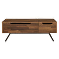 Walnut 1 Drawer Coffee Table With Lift Top Walnut Primary Living Space Drawers Rectangular Paper Composite