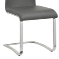 Dining Chair With Breuer Style, Set Of 4, Gray Gray Metal