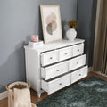 Modern 7 Drawers Dresser 7 Drawers Cabinet,Chest Of Drawers Closet Organizers And Storage Clothes Storage Drawers Cabinet For Living Room, Farmhouse Dresser Organizer White White Mdf