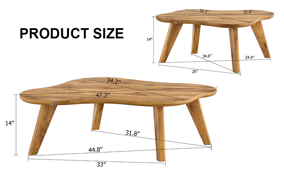 Modern Minimalist Wood Color Table Top Coffee Table. Log Style Coffee Table.Cloud Shape Gives You A Experience, Computer Desk. The Game Table. Suitable For Dining And Living Rooms. Wood Mdf