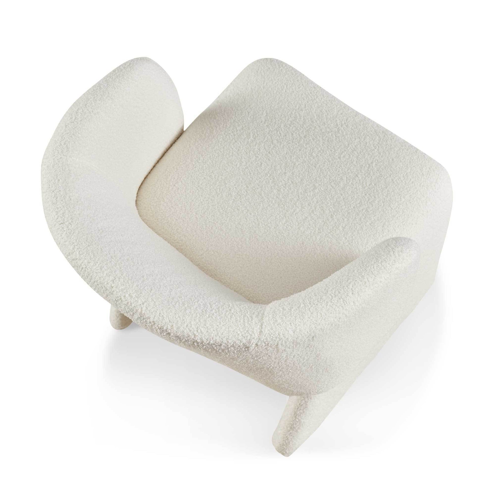 Modern Accent Chair White Single Sofa Chair,Upholstered Side Chair Teddy Comfy Reading Chair For Bedroom Living Room Reception Off White 1Pc Off White Primary Living Space Modern Teddy
