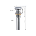 Dax Round Vanity Sink Pop Up Drain Without Overflow Chrome Brass