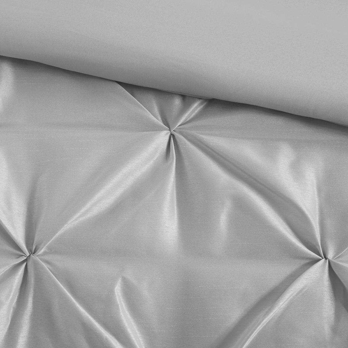 7 Piece Tufted Comforter Set Grey Full Full Grey Polyester