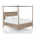 Queen Canopy Bed In Sand Finish Queen Sand Solid Wood Mdf