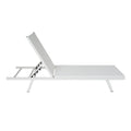 Salton Chaise Lounge White Metal Mesh