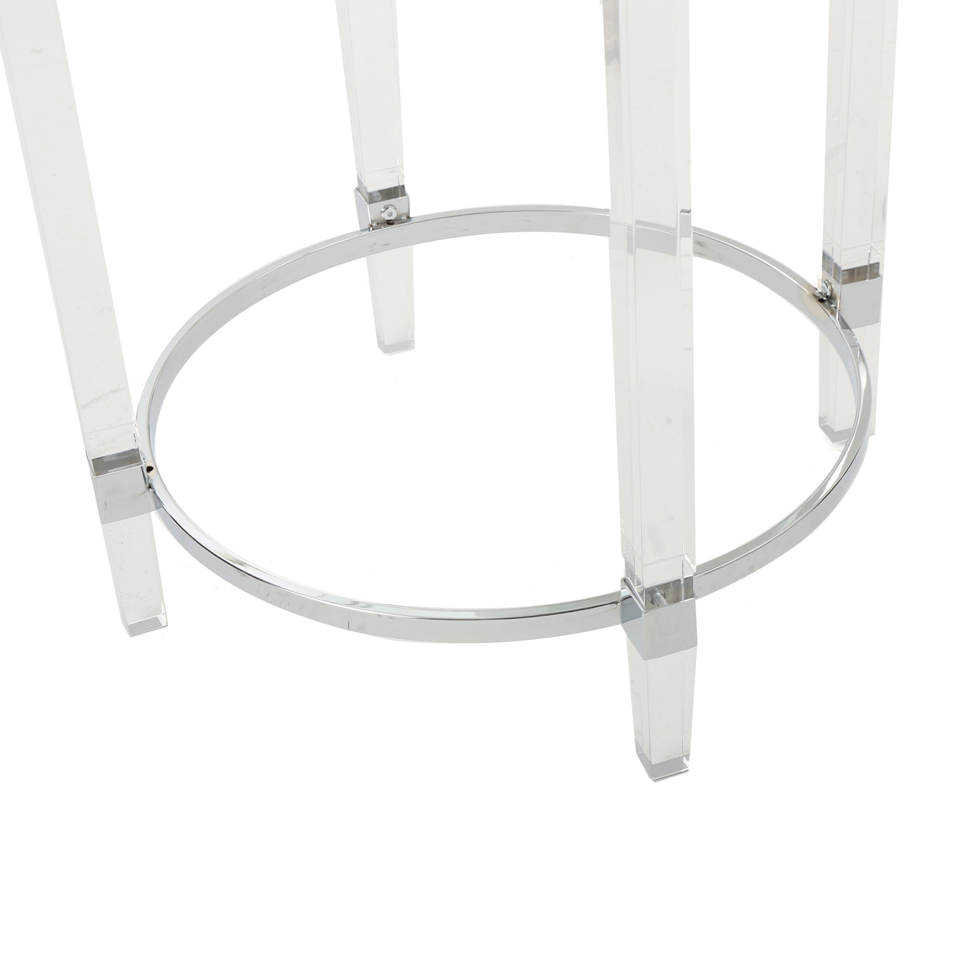 Round End Table Clear Glass