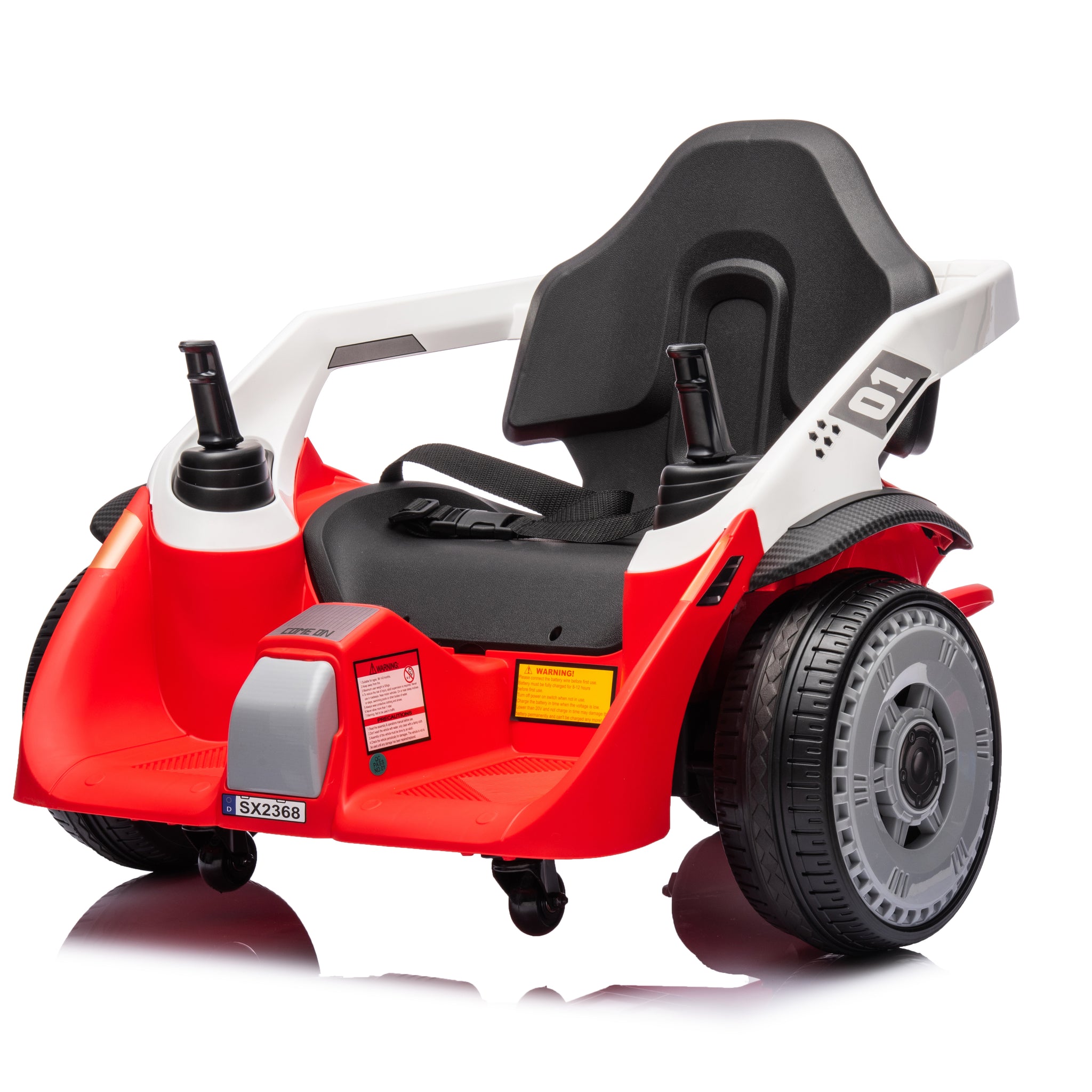 Bumper Car For Toddlers3 12, 24V Toddler Bumper Car With Remote Control, Safety Certified, Flashing Lights Music & 360 Degree Spin Red Abs