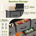 Simple Deluxe 5 Drawers Dresser For Bedroom, Kidsroom Furniture, Wide Chest Of Drawers, Storage Organizer Units With Fabric Bins For Closet, Metal Frame, Waterproof Wood Top, Adjustable Feet, Gray