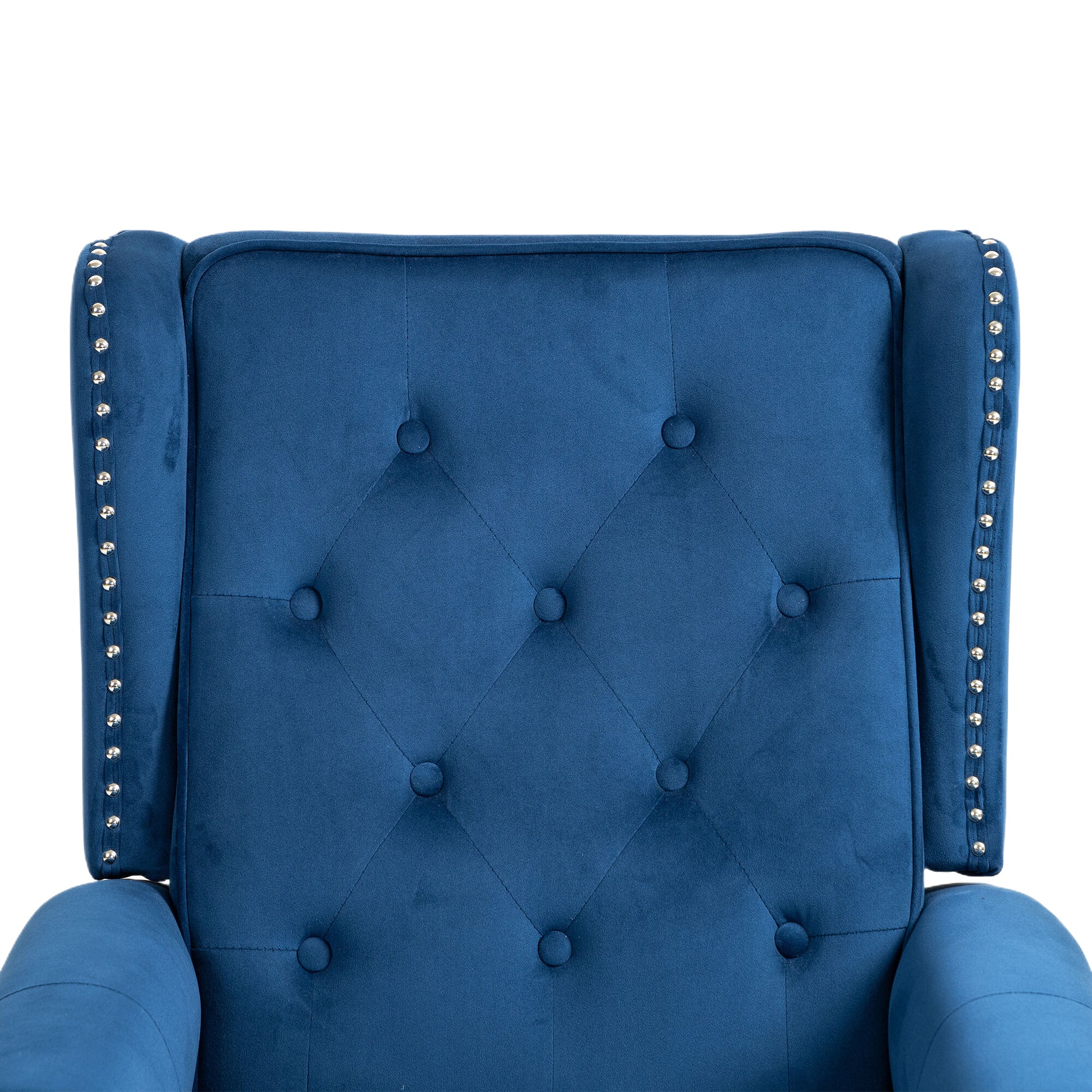 Coolmore Wood Frame Armchair, Modern Accent Chair Lounge Chair With Sturdy Wood Legs For Living Room Bedroom Navy Navy Foam Velvet