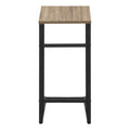 Accent Table, C Shaped, End, Side, Snack, Living Room, Bedroom, Brown Laminate, Black Metal, Contemporary, Modern Taupe Particle Board
